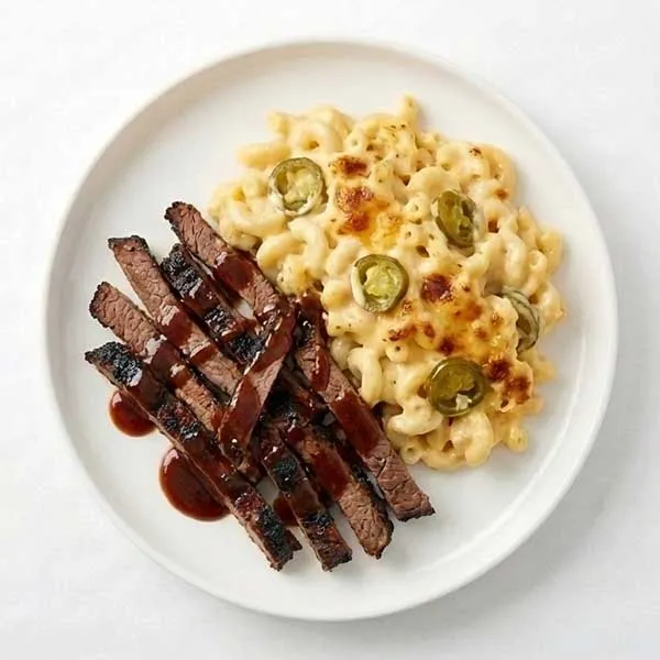 Smoky Beef with Jalapeno Mac & Cheese
